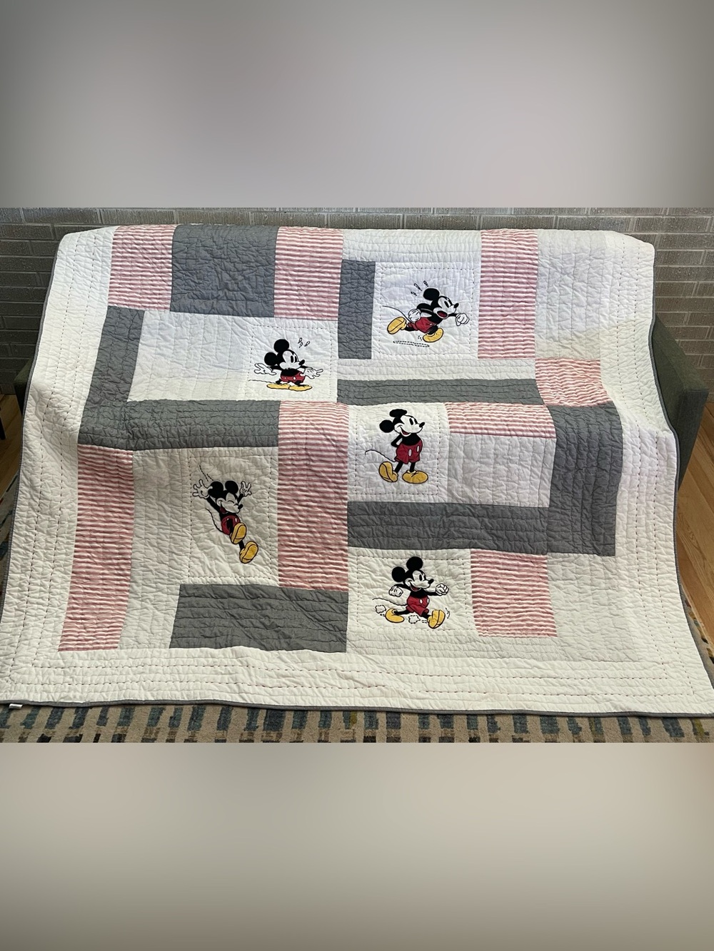 Pottery Barn Kids Mickey Mouse Quilt- Full/Queen Size